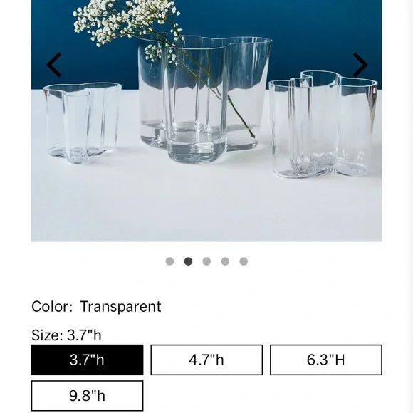 Alvar Aalto Littala Wavy Glass Vase from MOMA Museum of Modern Art NYC. 🪻🪻🪻 - Picture 7 of 9